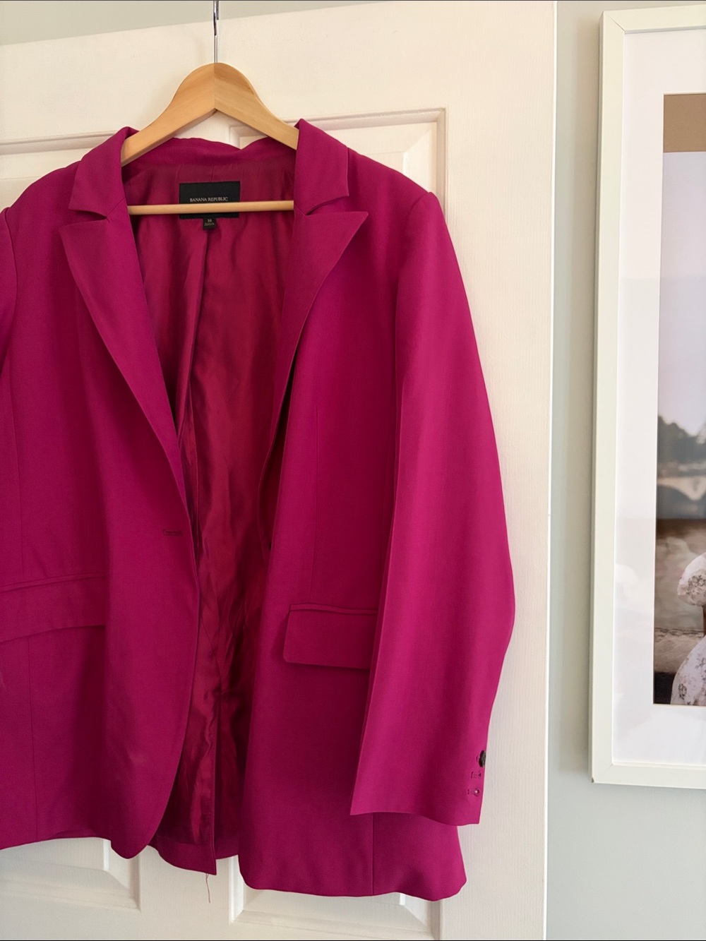 Banana Republic Magenta Tailored Blazer